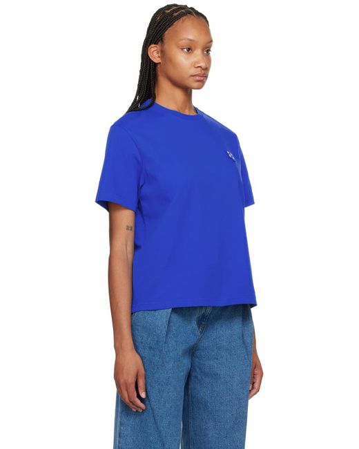T-shirt bleu à étiquette à logo - significant Adererror en coloris Blue