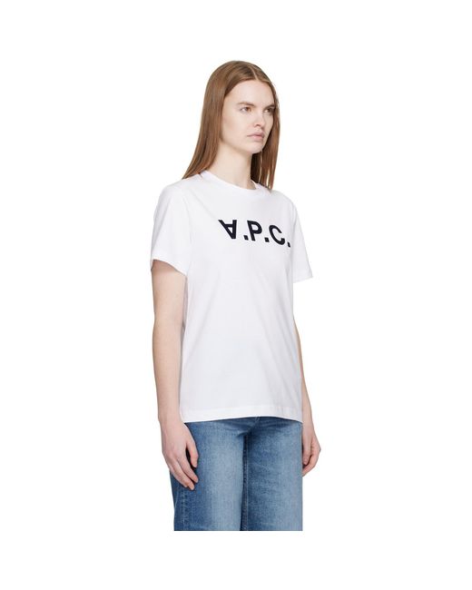 A.P.C. White Standard Grand 'Vpc' T-Shirt