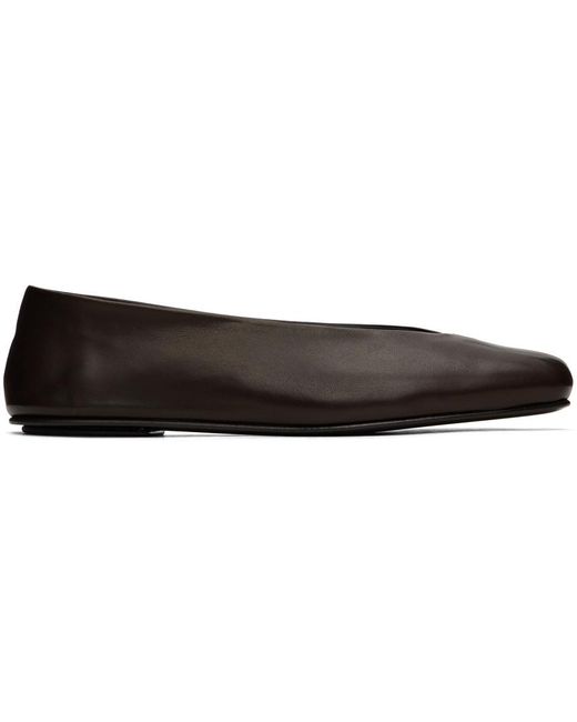 The Row Black Brown Eva Two Ballerina Flats