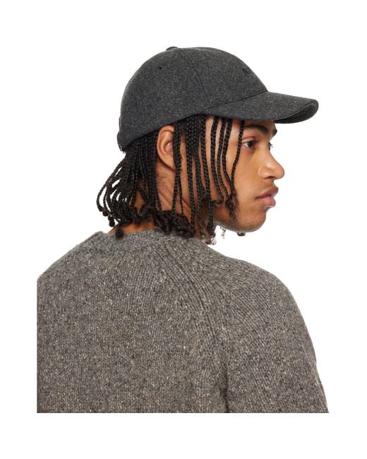 A.P.C. Gray Charlie Baseball Cap for men