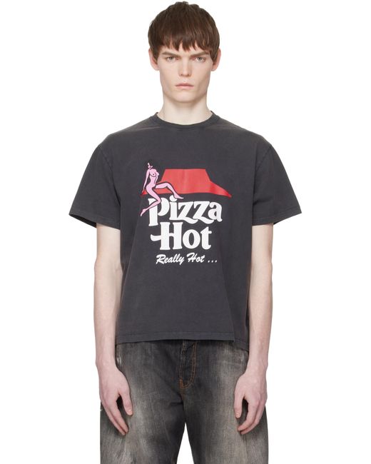 Carne Bollente メンズ ブラック ´Pizza Hot´ Tシャツ 【公式通販】