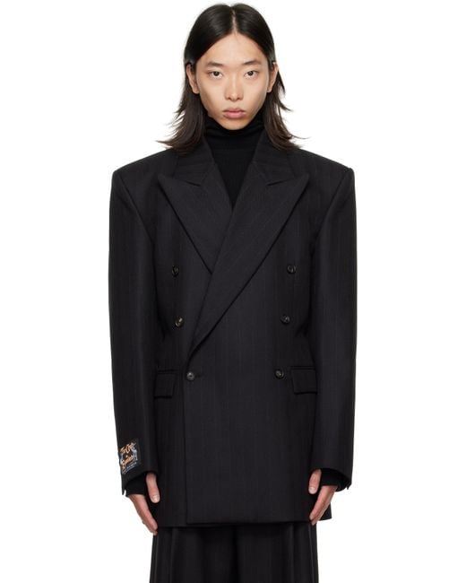 Egonlab Black Oversized Blazer for men