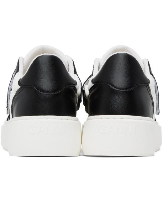 Ganni Black & White Sporty Sneakers