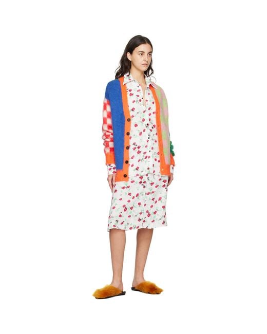 Marni Black Yellow Fussbett Sabot Slippers