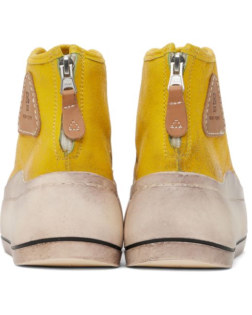 R13 Yellow Kurt High Top Sneakers