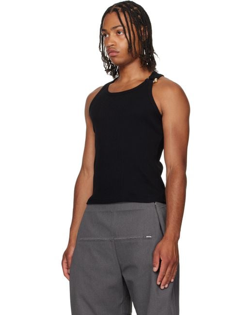 Jean Paul Gaultier Black 'The Piercing' Tank Top for men