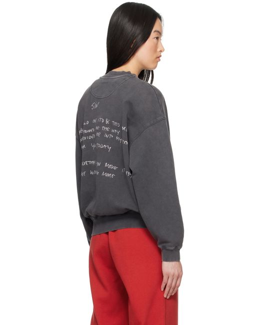 Anine Bing ブラック Jaci Lyrics スウェットシャツ Gray