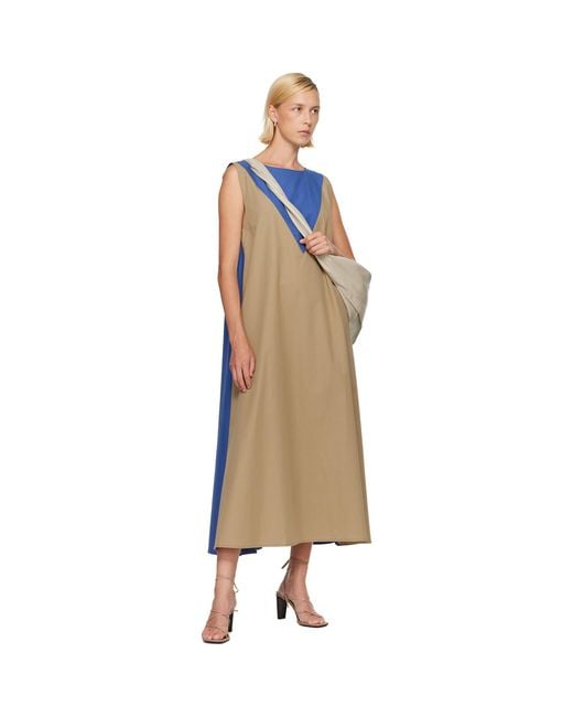 Baserange Blue Khaki & Tres Maxi Dress