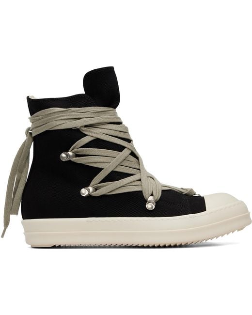 Rick Owens Black Tower Megalace Sneakers for men