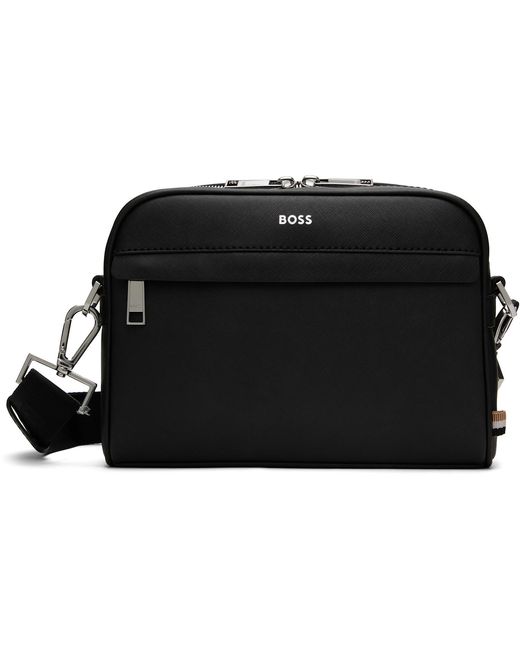 Boss Black Saffiano Leather Bag for men