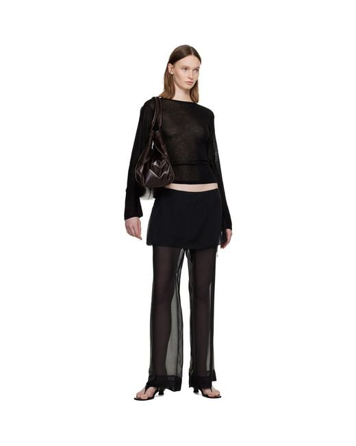 Paloma Wool Black Silk Archive Trousers