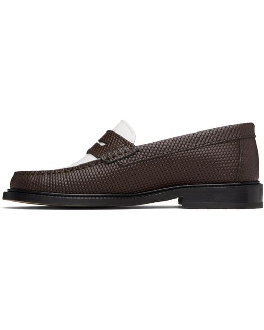 VINNY'S Black Snake 'Yardee' Loafers for men