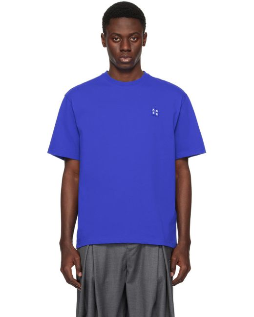 メンズ Adererror Significantコレクション ブルー Trs Tag 01 Tシャツ Blue