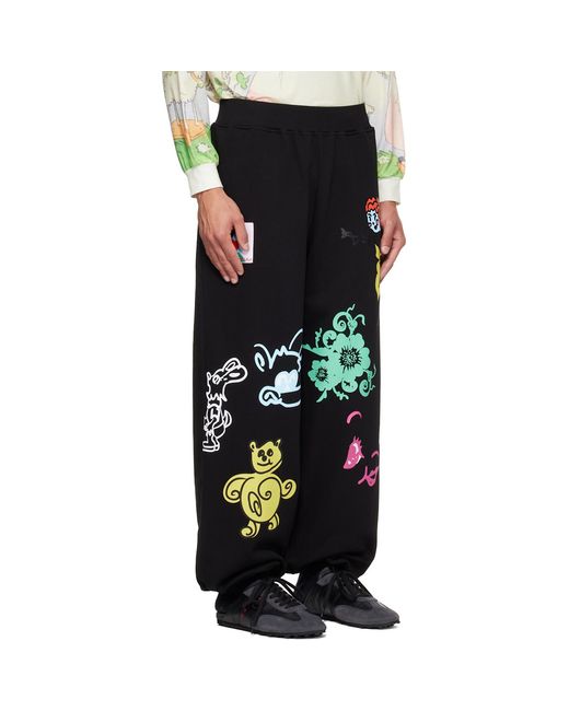 Chopova Lowena Black 'Friends Of Cl' Sweatpants for men