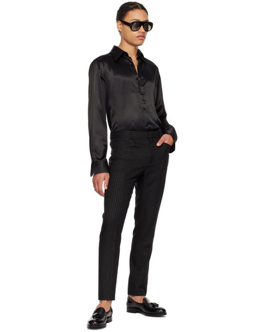 Pantalon noir à rayures Tom Ford pour homme en coloris Black