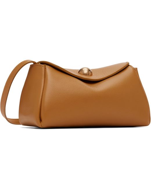 AMI Black Tan Calfskin Leather Mini Carrousel Bag