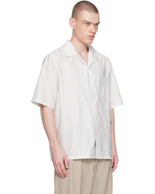 Chemise grise à boutons Filippa K pour homme en coloris White