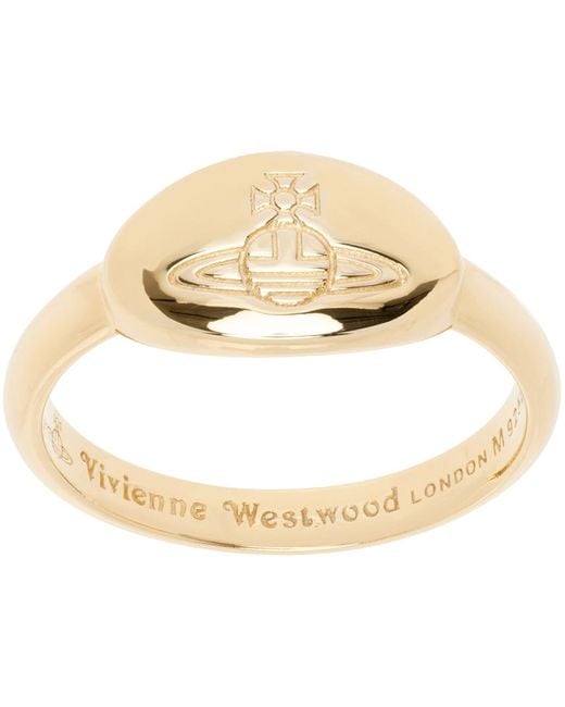 Vivienne Westwood Metallic Gold Tilly Ring