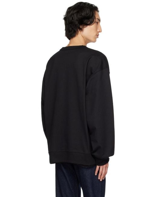 Dries Van Noten Black Crewneck Sweatshirt for men