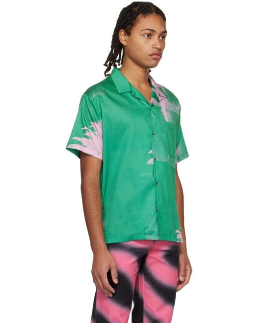 DOUBLE RAINBOUU Green Bikini Kill Shirt for men