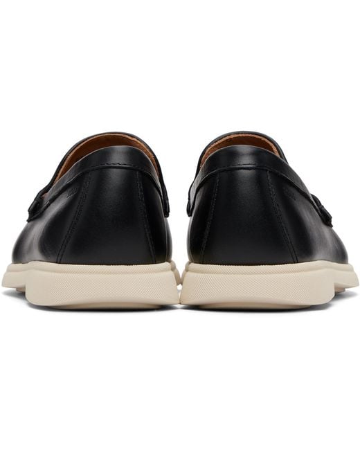 Boss Blue Emed-Logo Loafers for men