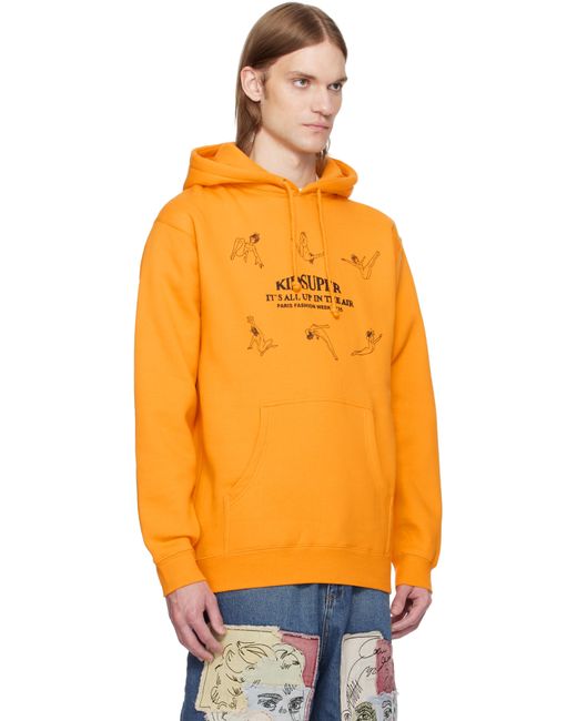 Pull À Capuche Jaune 'It's All Up Kidsuper pour homme en coloris Orange