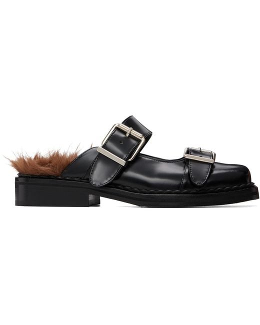 Simone Rocha Black Mary Jane Mule Loafers