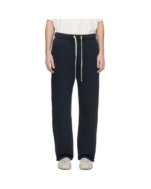 Les Tien Blue Heavyweight Classic Sweatpants for men