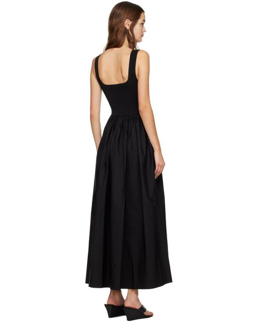 Matteau Black Paneled Maxi Dress