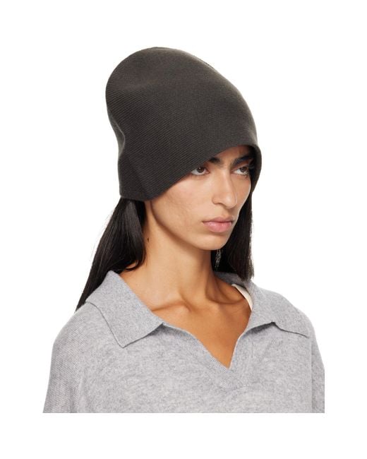 Lisa Yang Gray Khaki Birgitte Beanie