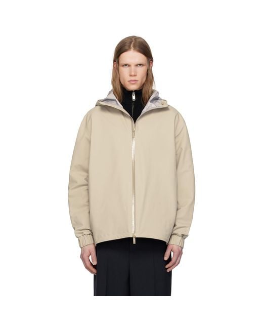 Moncler Natural Bise Hooded Rain Jacket for men