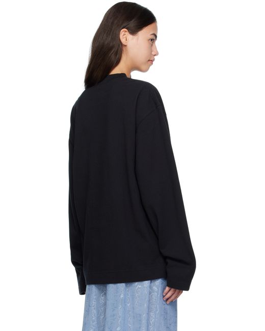 Acne Black Long Sleeve Logo T-Shirt