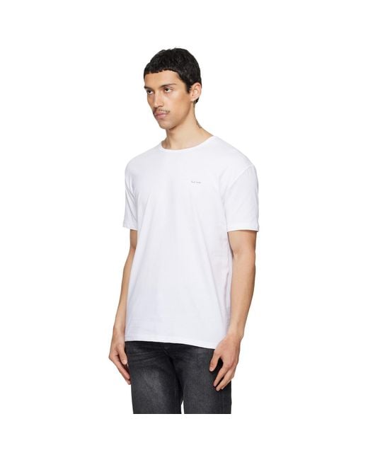 Paul Smith Black Five-Pack Organic Cotton Logo Lounge T-Shirts for men