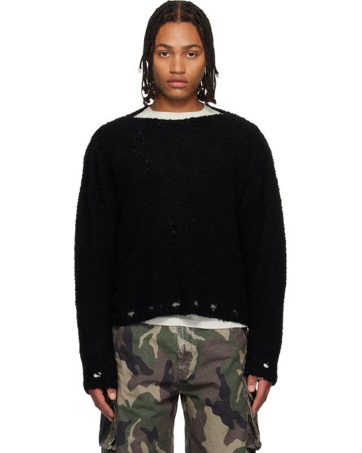 424 Black Baby Sweater for men