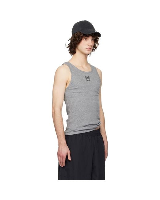 Vetements Black Biker Cross Logo Tank Top for men