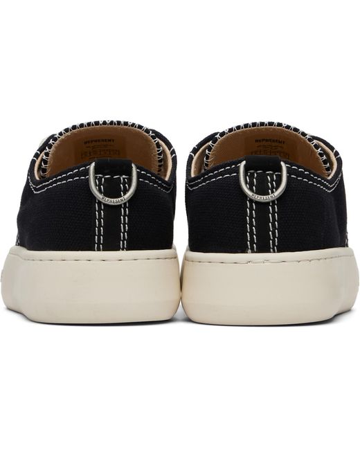 Represent Black Rep-Cap Sneakers for men
