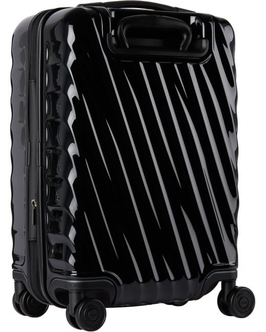 Tumi Black International Expandable 4 Wheeled Carry-On Suitcase for men