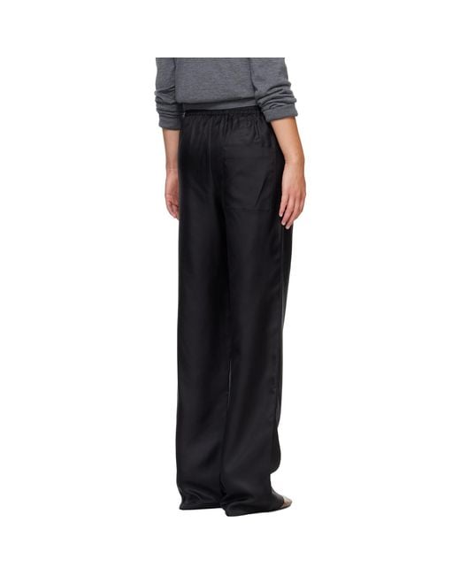 Loulou de Saison Black Alera Lds Silk Twill Trousers