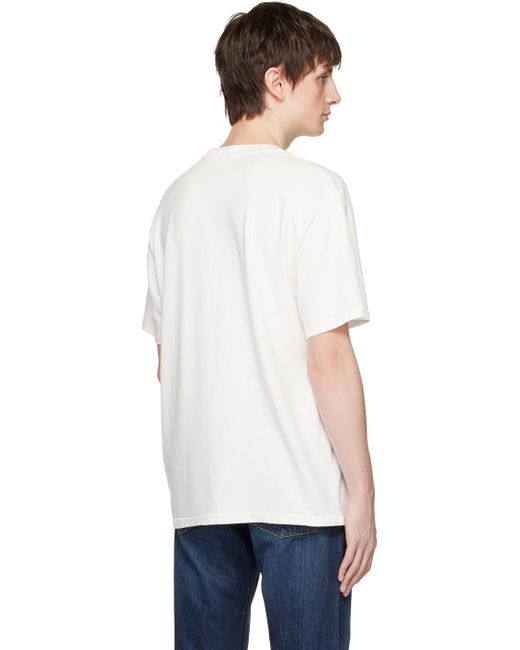 Re/done Off-white Loose Rainbow T-shirt for men