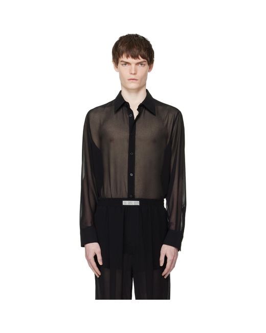 Louis-Gabriel Nouchi Black Classic Transparent Shirt for men