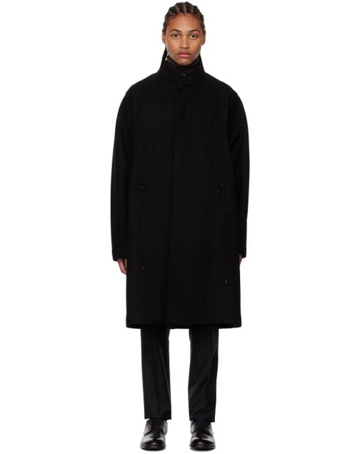 Zegna Black Oversized Coat for men