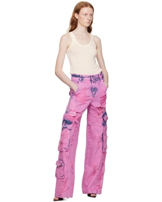 Gcds Pink Ultracargo Jeans