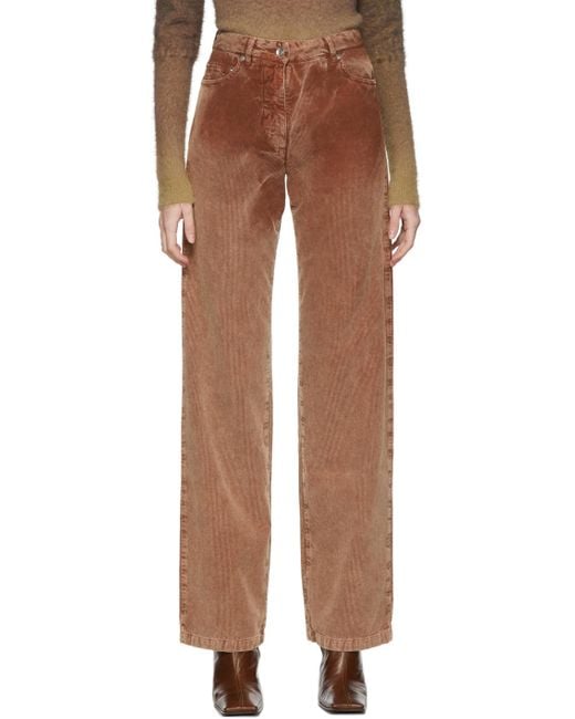 KNWLS Corduroy Issa Jeans in Burgundy (Red) | Lyst Canada