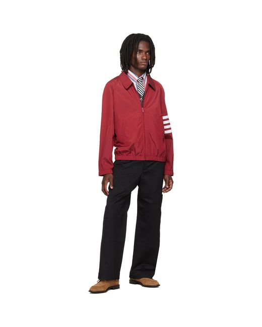 Thom Browne Black Wide Leg Chap Painter Pants for men