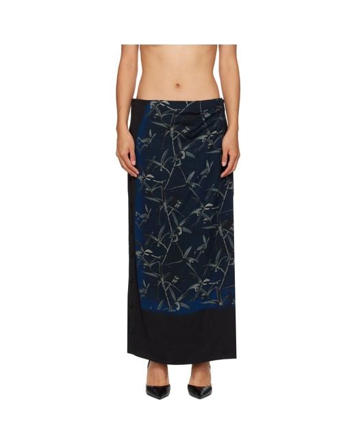 Proenza Schouler Blue Anais Maxi Skirt