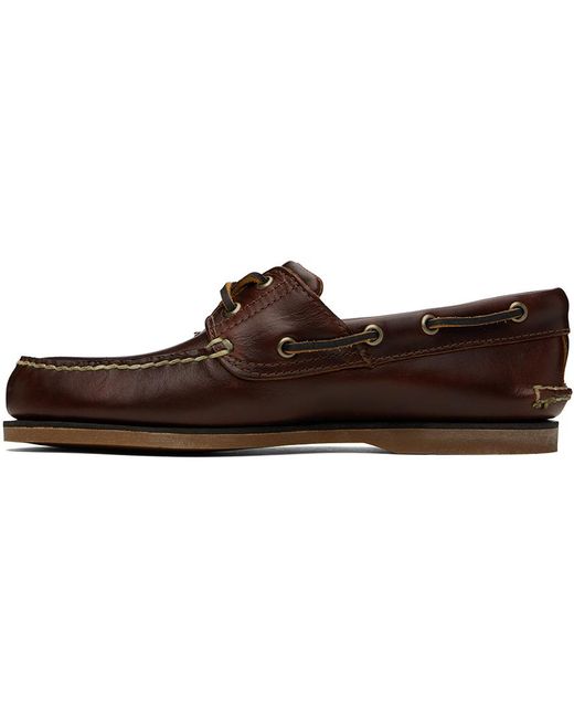 Chaussures bateau brunes à œillets Timberland pour homme en coloris Black