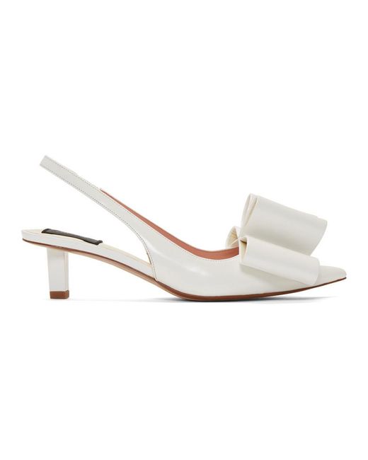 LOUIS VUITTON S/S 2003 by Marc Jacobs Ivory & Black Bow Sling-Back Heels