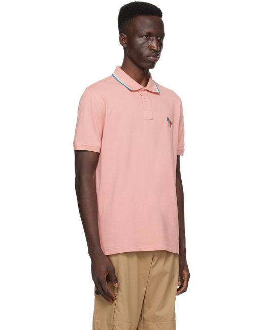 PS by Paul Smith Multicolor Pink Broad Stripe Zebra Polo for men