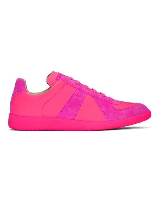 Maison Margiela Pink Replica Sneakers for Men | Lyst
