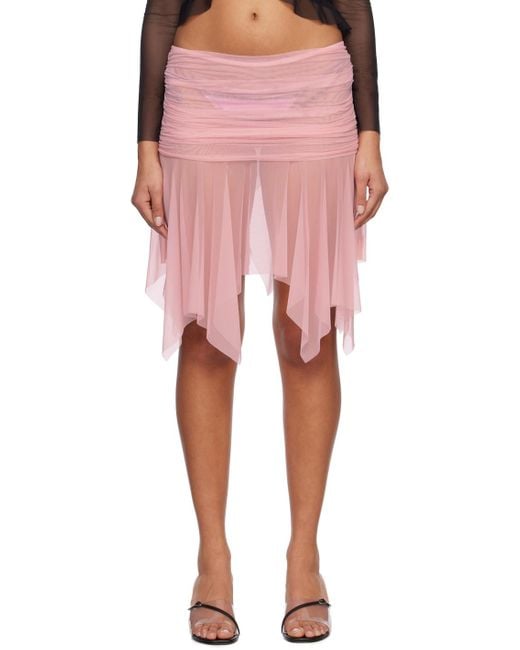 GIMAGUAS Pink Disco Midi Skirt